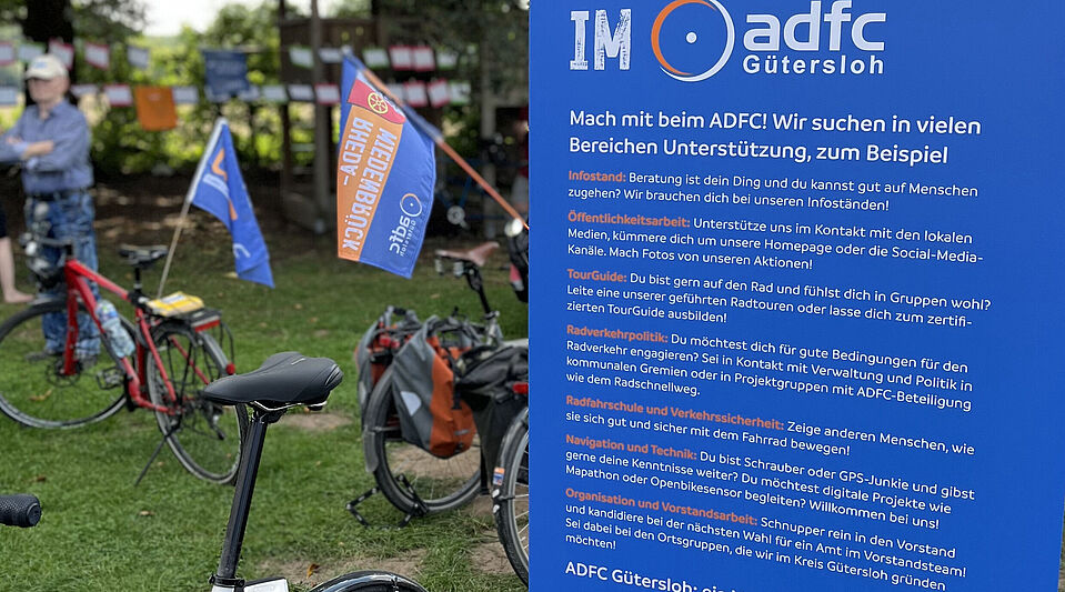 Ehrenamts-Rollup Ehrenamt im ADFC Gütersloh