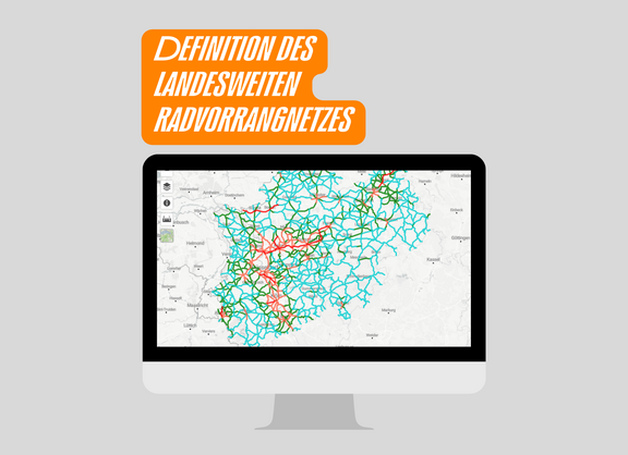 Entwurf für ein landesweites Radvorrangnetz.